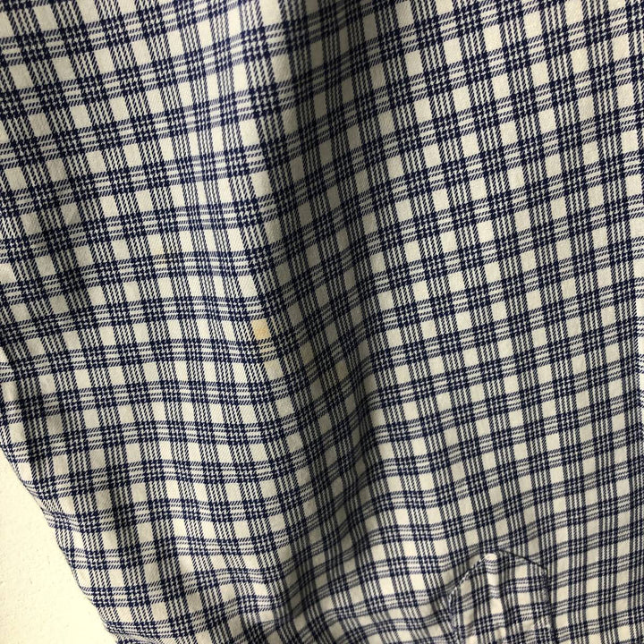 Ralph Lauren YARMOUTH Long Sleeve Button Down Check Shirt Men's XL cotton blue type Vintage Second Hand