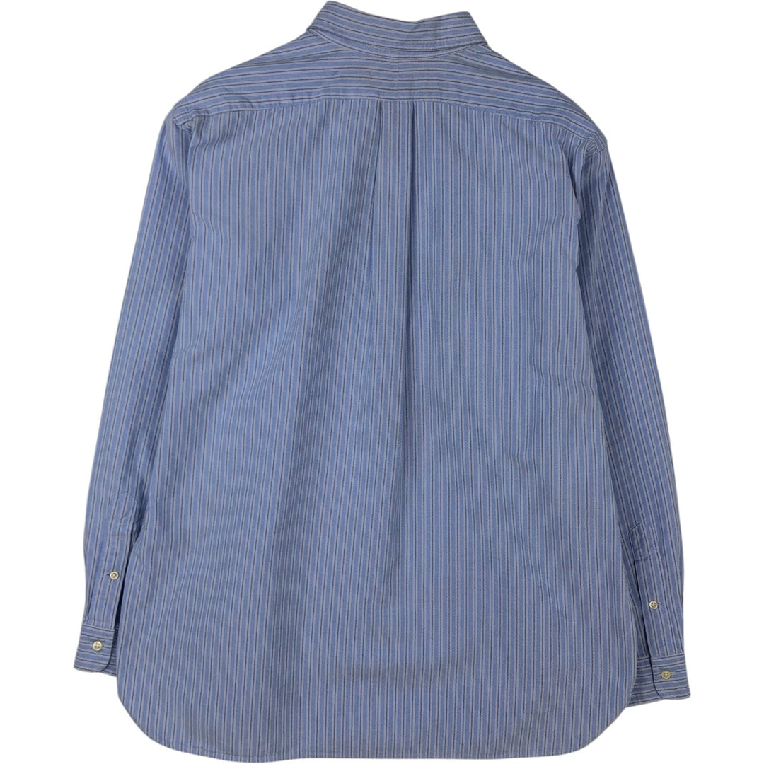 Ralph Lauren Classic Fit Multi-Stripe Long Sleeve Button-Down Striped Shirt, Men's XL cotton Blue type light blue Vintage Second Hand