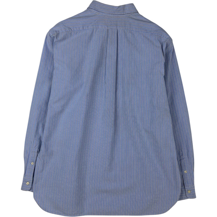 Ralph Lauren Classic Fit Multi-Stripe Long Sleeve Button-Down Striped Shirt, Men's XL cotton Blue type light blue Vintage Second Hand