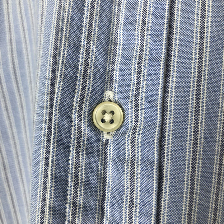 Ralph Lauren Classic Fit Multi-Stripe Long Sleeve Button-Down Striped Shirt, Men's XL cotton Blue type light blue Vintage Second Hand