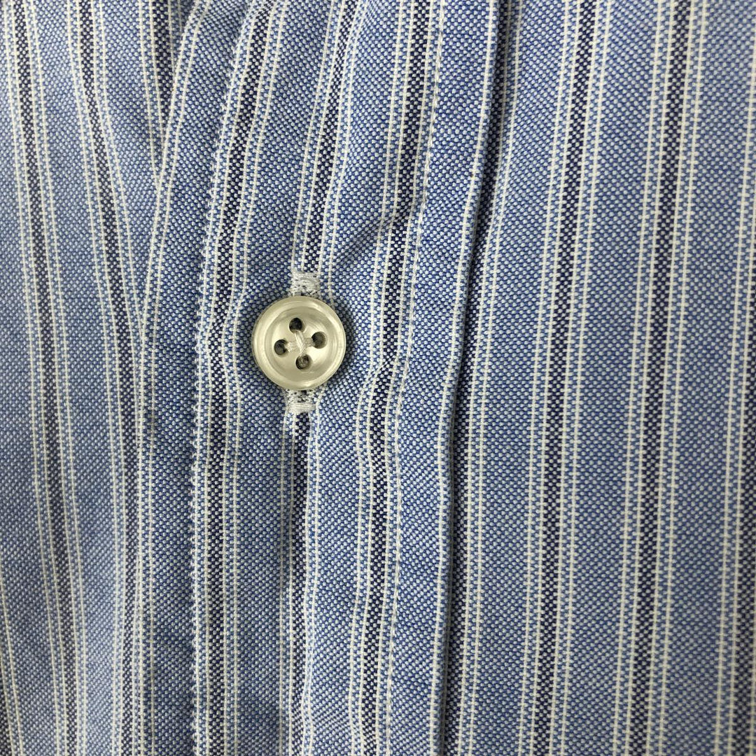 Ralph Lauren Classic Fit Multi-Stripe Long Sleeve Button-Down Striped Shirt, Men's XL cotton Blue type light blue Vintage Second Hand