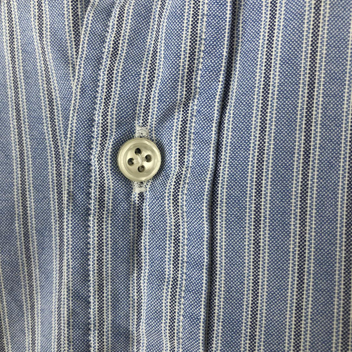Ralph Lauren Classic Fit Multi-Stripe Long Sleeve Button-Down Striped Shirt, Men's XL cotton Blue type light blue Vintage Second Hand