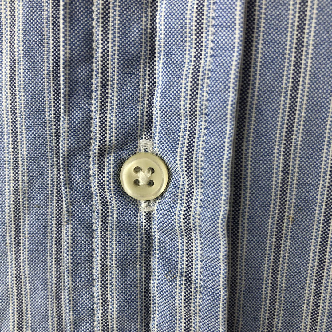 Ralph Lauren Classic Fit Multi-Stripe Long Sleeve Button-Down Striped Shirt, Men's XL cotton Blue type light blue Vintage Second Hand