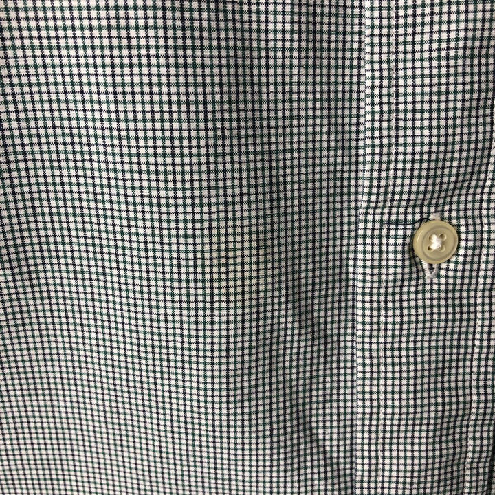Ralph Lauren CUSTOM FIT long sleeve button down check shirt, men's size L cotton white type Vintage Second Hand