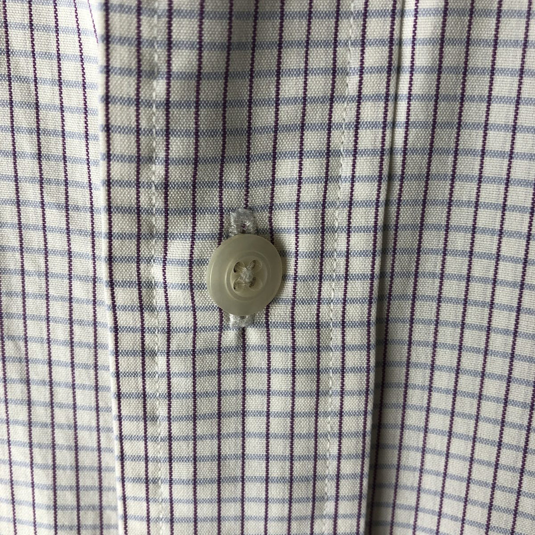 Ralph Lauren POLO by Ralph Lauren JEROME long-sleeved cotton check shirt, men's size XL cotton white type Vintage Second Hand