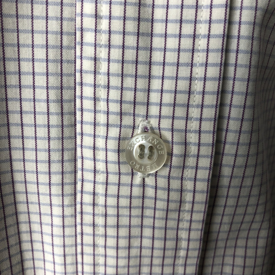 Ralph Lauren POLO by Ralph Lauren JEROME long-sleeved cotton check shirt, men's size XL cotton white type Vintage Second Hand