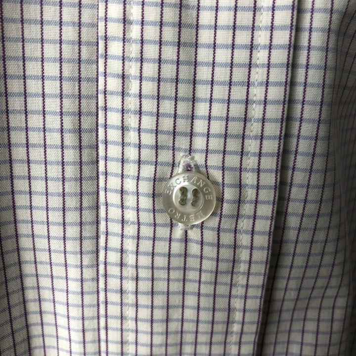 Ralph Lauren POLO by Ralph Lauren JEROME long-sleeved cotton check shirt, men's size XL cotton white type Vintage Second Hand