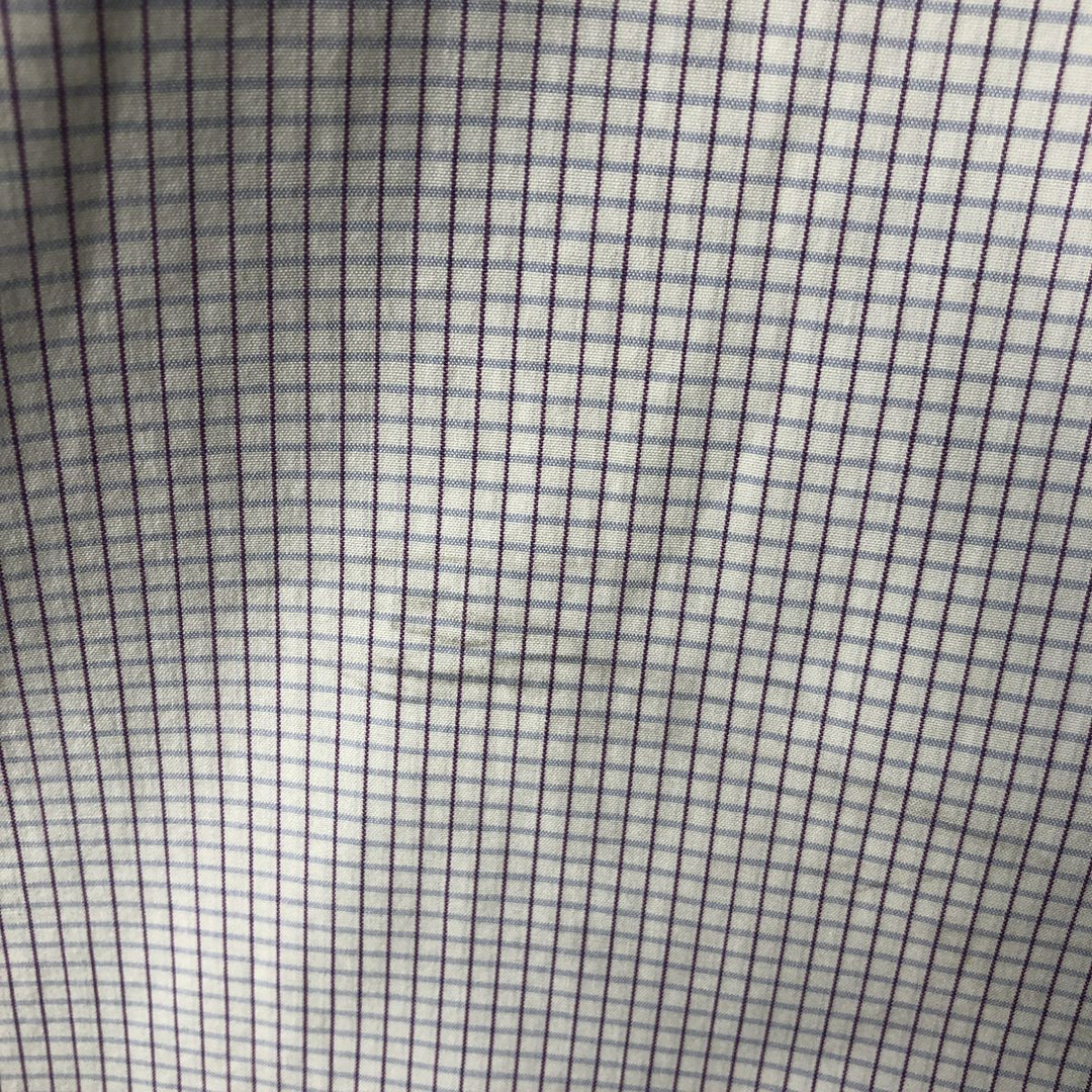 Ralph Lauren POLO by Ralph Lauren JEROME long-sleeved cotton check shirt, men's size XL cotton white type Vintage Second Hand
