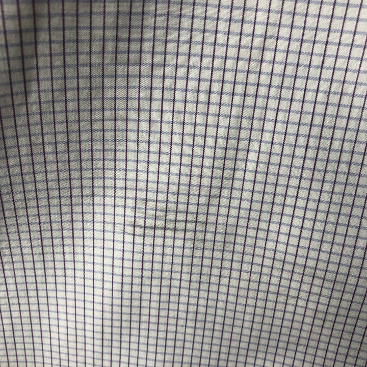Ralph Lauren POLO by Ralph Lauren JEROME long-sleeved cotton check shirt, men's size XL cotton white type Vintage Second Hand