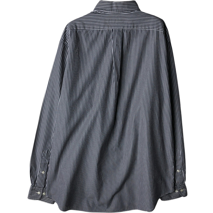 Ralph Lauren Classic Fit Long Sleeve Button Down Striped Shirt, Men's Size L cotton black type Vintage Second Hand