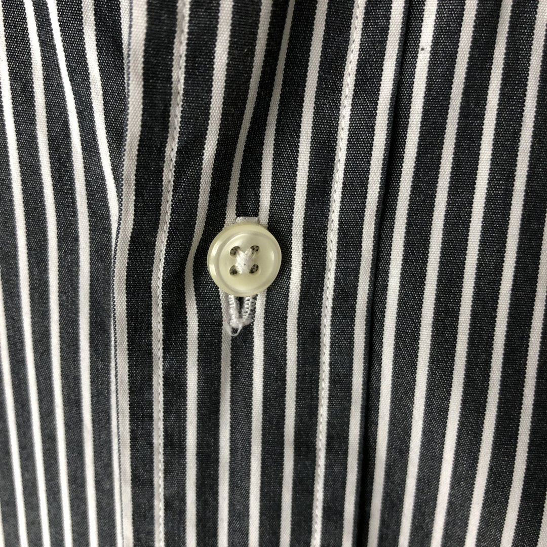 Ralph Lauren Classic Fit Long Sleeve Button Down Striped Shirt, Men's Size L cotton black type Vintage Second Hand