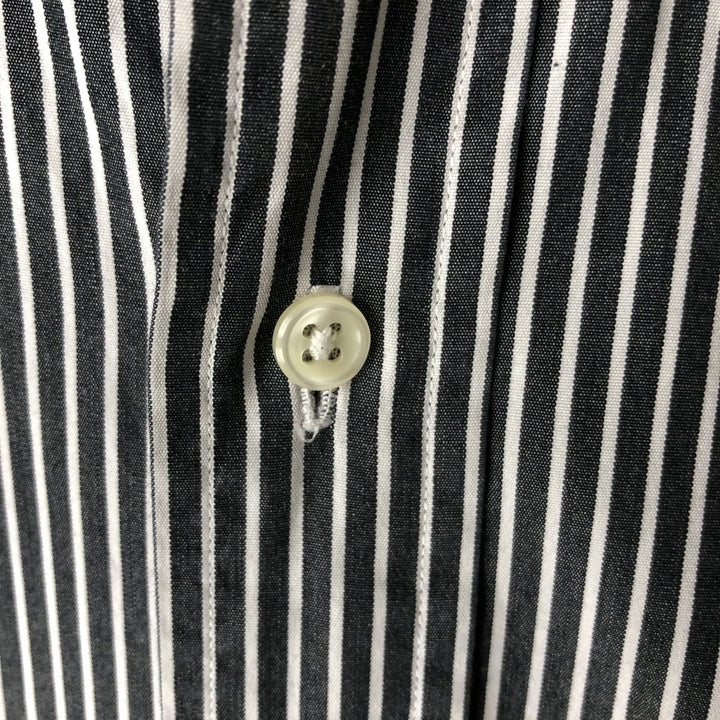 Ralph Lauren Classic Fit Long Sleeve Button Down Striped Shirt, Men's Size L cotton black type Vintage Second Hand