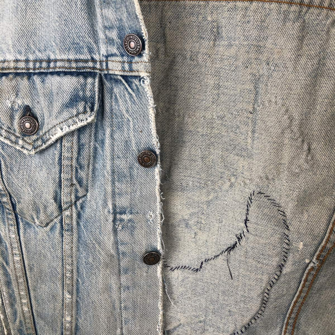 Levi's 70506-0213 Eagle Pattern Cut-Off Harley-Davidson Denim Vest, Made in USA, Men's Size M (Equivalent), Vintage cotton blue type Vintage Second Hand