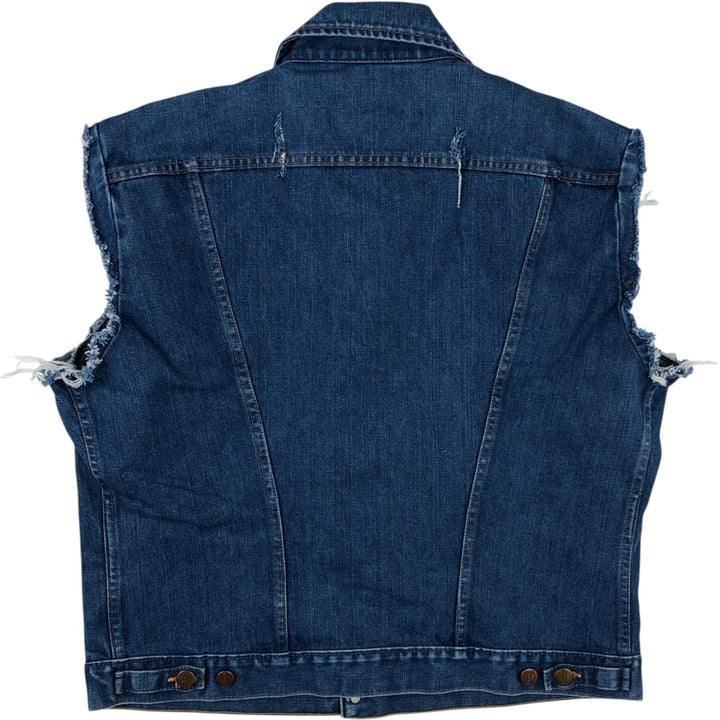 Wrangler Cut-off Denim Vest, Men's Size L (approx.) unclear blue type Vintage Second Hand