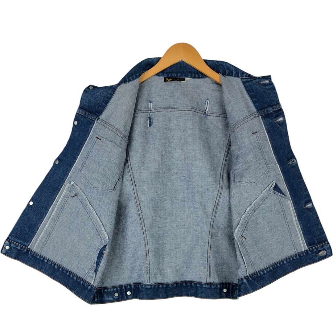 Wrangler Cut-off Denim Vest, Men's Size L (approx.) unclear blue type Vintage Second Hand