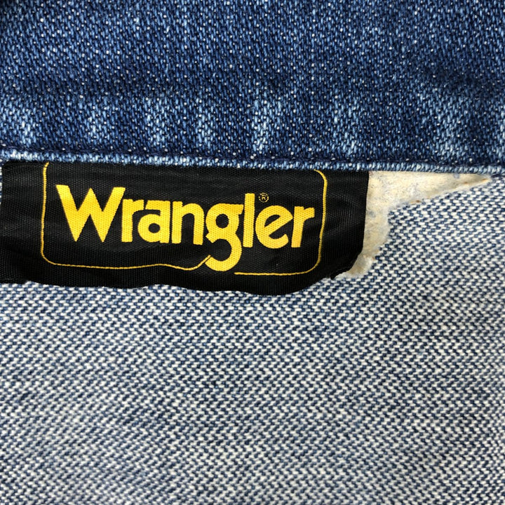 Wrangler Cut-off Denim Vest, Men's Size L (approx.) unclear blue type Vintage Second Hand