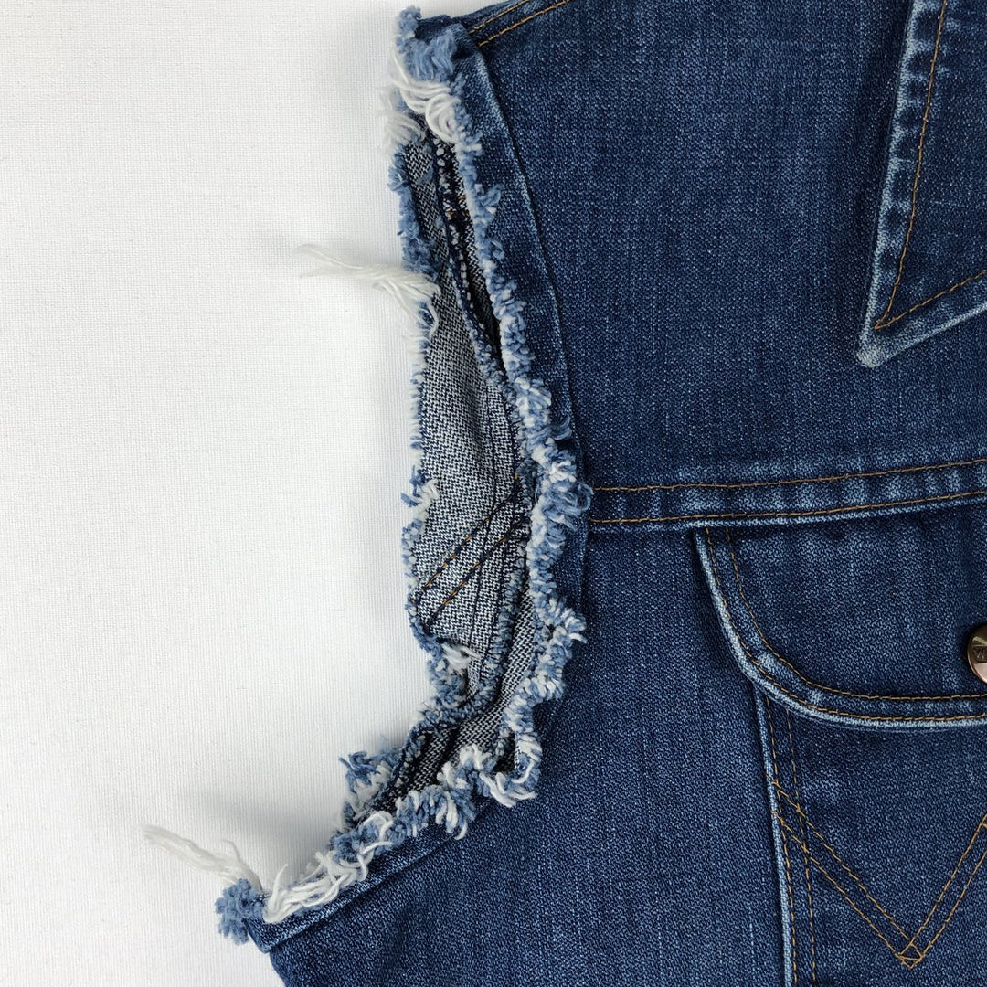 Wrangler Cut-off Denim Vest, Men's Size L (approx.) unclear blue type Vintage Second Hand