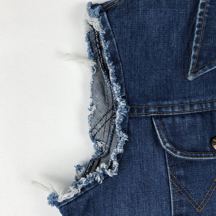Wrangler Cut-off Denim Vest, Men's Size L (approx.) unclear blue type Vintage Second Hand
