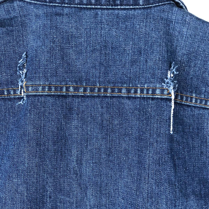 Wrangler Cut-off Denim Vest, Men's Size L (approx.) unclear blue type Vintage Second Hand