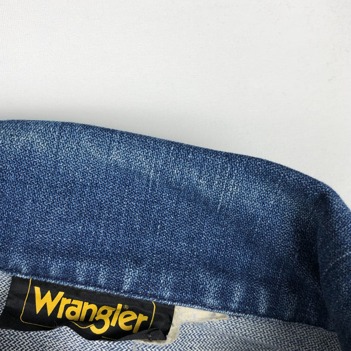 Wrangler Cut-off Denim Vest, Men's Size L (approx.) unclear blue type Vintage Second Hand
