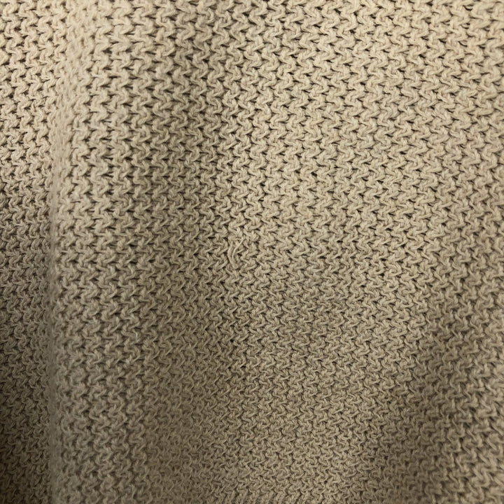 Pierre Cardin V-neck cotton knit sweater, men's size L cotton Beige type Vintage Second Hand