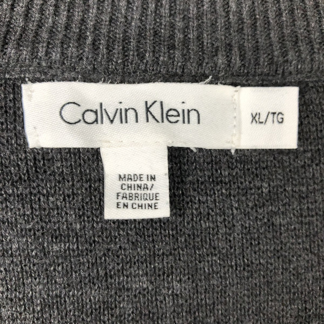 Calvin Klein Driver's Knit Sweater, Men's XL cotton black type Vintage Second Hand