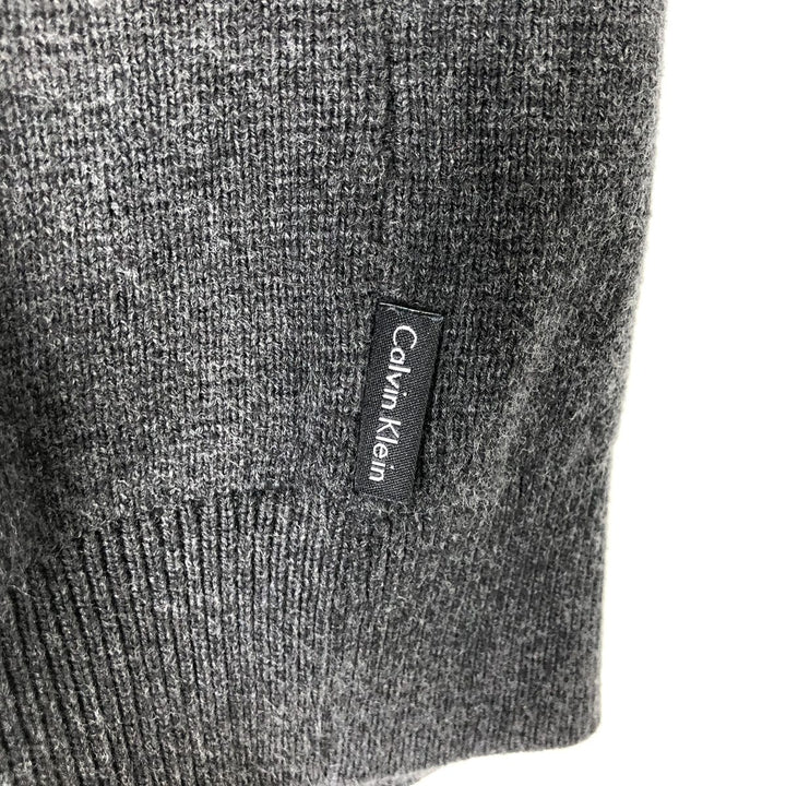 Calvin Klein Driver's Knit Sweater, Men's XL cotton black type Vintage Second Hand