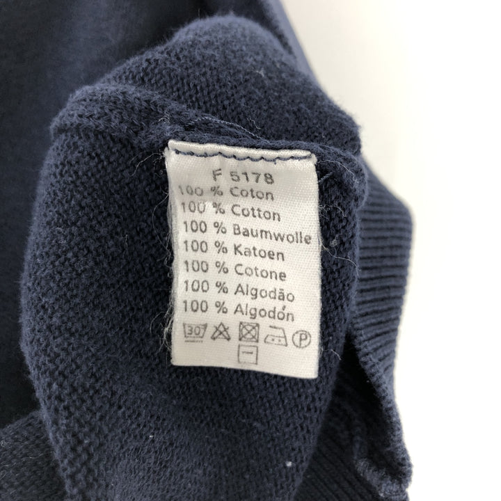 Lacoste V-neck cotton knit sweater, men's size XS cotton navy blue type Vintage Second Hand
