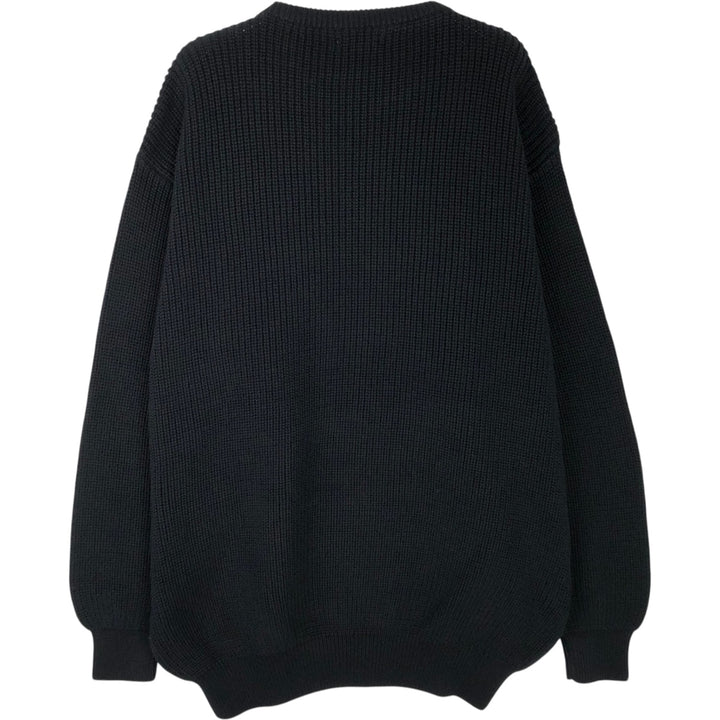 Vintage 90'S Lands' End cotton knit sweater, made in the USA, men's size XL cotton black type Vintage Second Hand