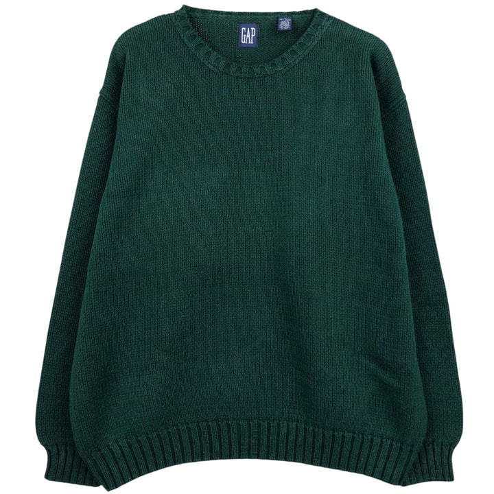 90'S GAP Old Gap Cotton Knit Sweater, Men's Size L (approx.), Vintage cotton green type Vintage Second Hand