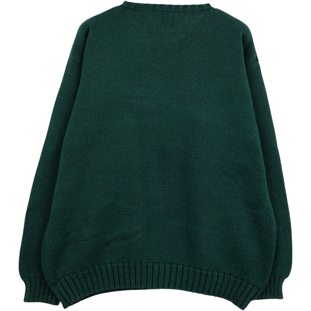 90'S GAP Old Gap Cotton Knit Sweater, Men's Size L (approx.), Vintage cotton green type Vintage Second Hand