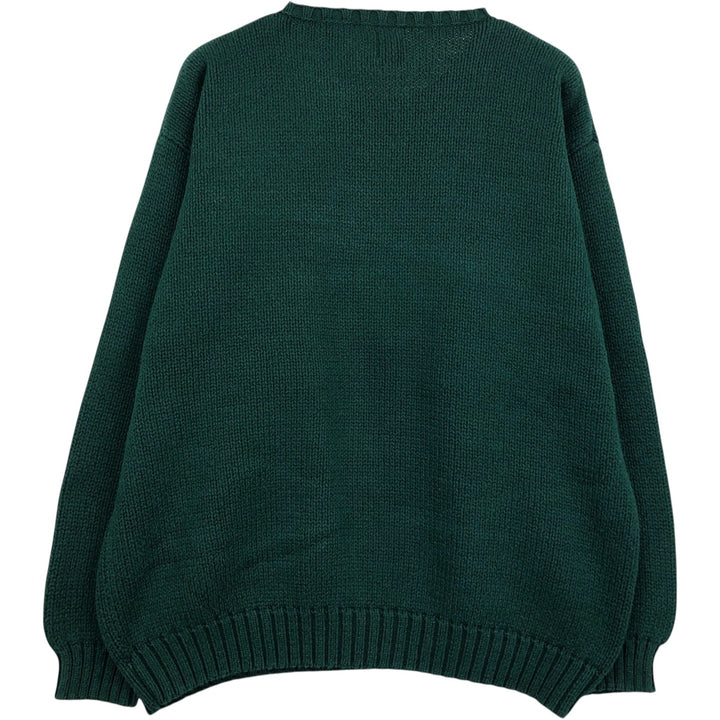 90'S GAP Old Gap Cotton Knit Sweater, Men's Size L (approx.), Vintage cotton green type Vintage Second Hand