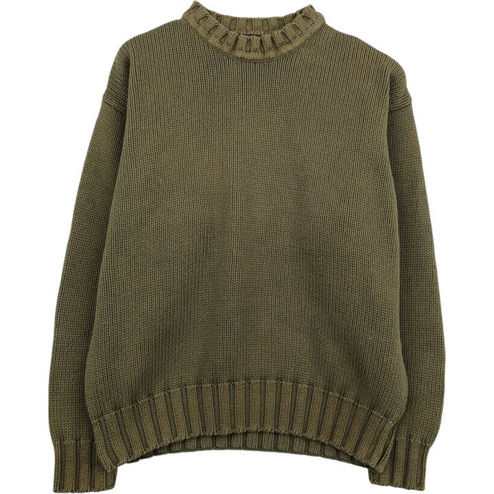 90'S GAP Vintage Cotton Knit Sweater, Men's Size M cotton beige type brown Vintage Second Hand