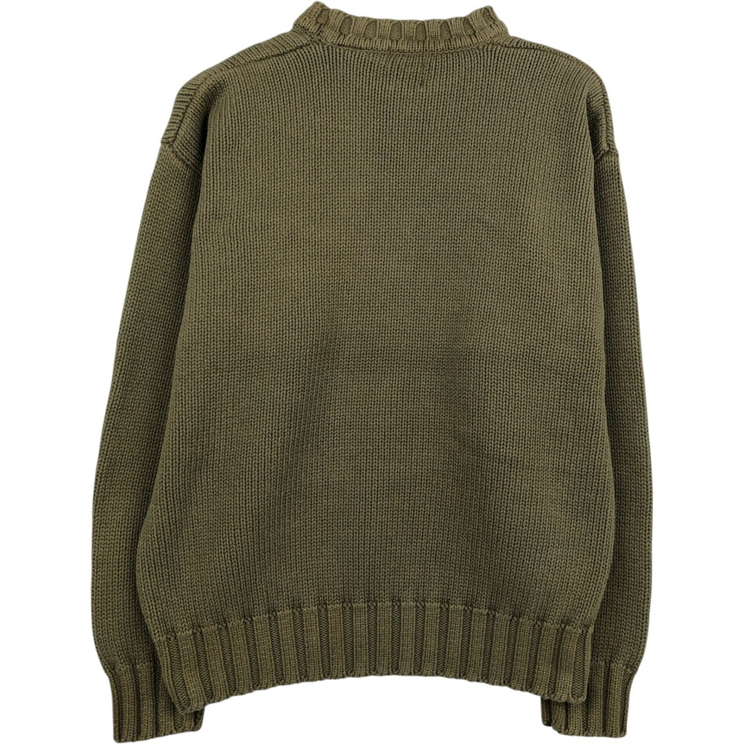 90'S GAP Vintage Cotton Knit Sweater, Men's Size M cotton beige type brown Vintage Second Hand