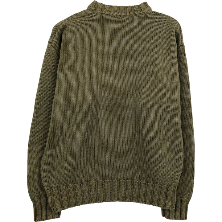 90'S GAP Vintage Cotton Knit Sweater, Men's Size M cotton beige type brown Vintage Second Hand