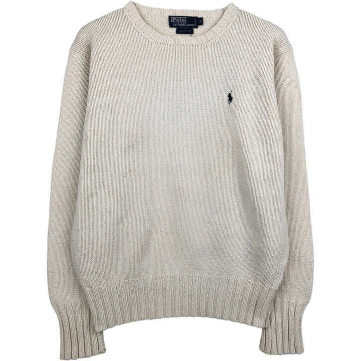 Ralph Lauren POLO by Ralph Lauren Cotton Knit Sweater Men's S cotton white type Vintage Second Hand