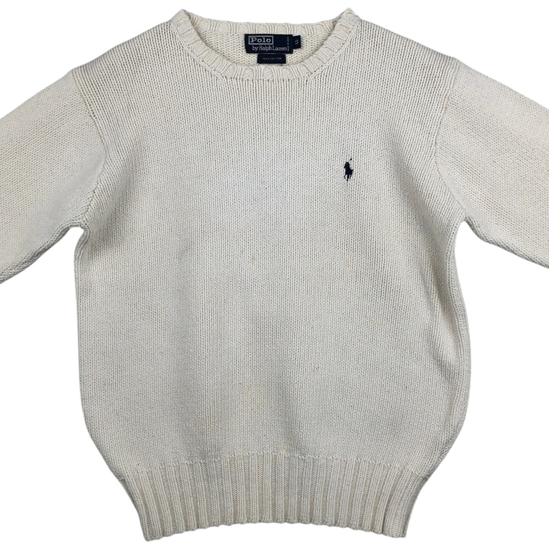 Ralph Lauren POLO by Ralph Lauren Cotton Knit Sweater Men's S cotton white type Vintage Second Hand