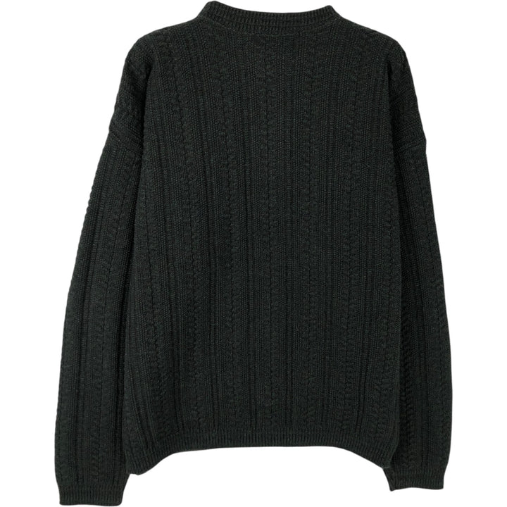 BILL BLASS Cotton Knit Sweater, Made in USA, Men's Size L cotton black type Vintage Second Hand
