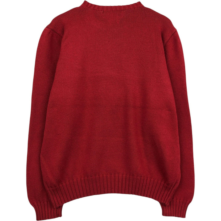 Ralph Lauren POLO by Ralph Lauren Cotton Knit Sweater Men's L size cotton red type Vintage Second Hand