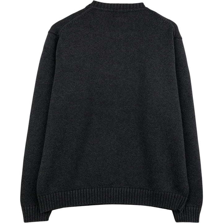 90s-00'S LLBean Vintage Cotton Knit Sweater, Men's Size L cotton black type Vintage Second Hand