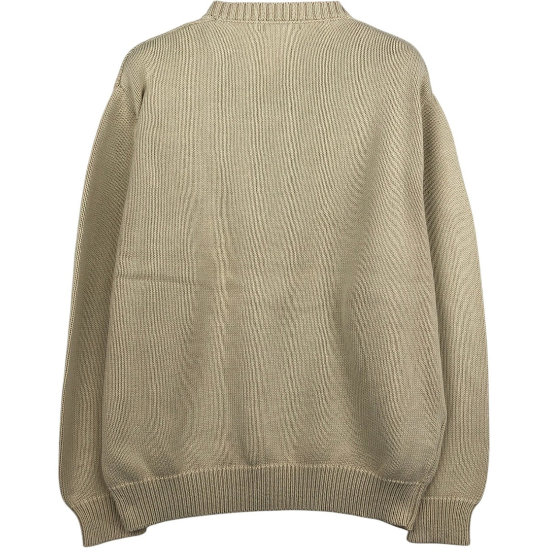 Burberry's BURBERRY LONDON V-neck cotton knit sweater, men's size XL. cotton unbleached Vintage Second Hand