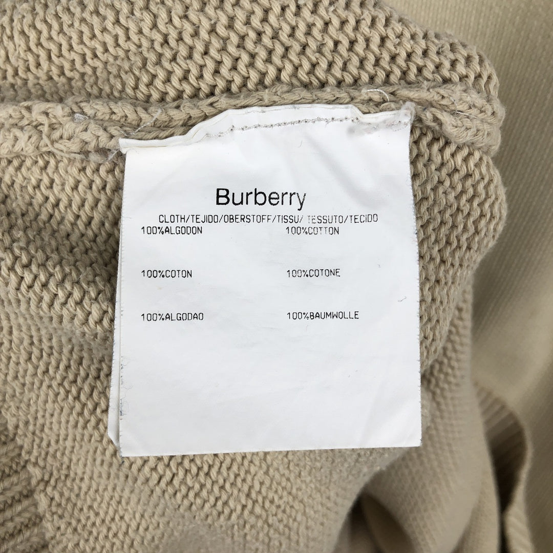 Burberry's BURBERRY LONDON V-neck cotton knit sweater, men's size XL. cotton unbleached Vintage Second Hand
