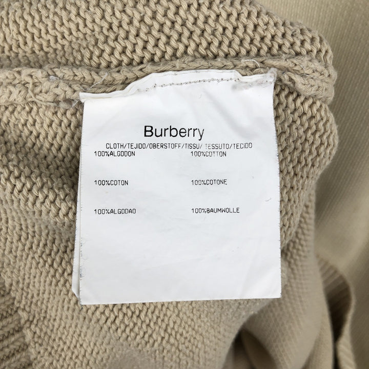 Burberry's BURBERRY LONDON V-neck cotton knit sweater, men's size XL. cotton unbleached Vintage Second Hand