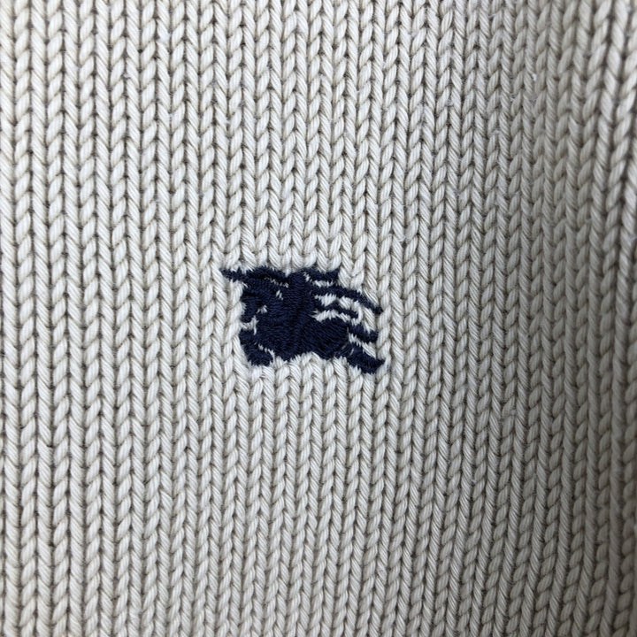 Burberry's BURBERRY LONDON V-neck cotton knit sweater, men's size XL. cotton unbleached Vintage Second Hand