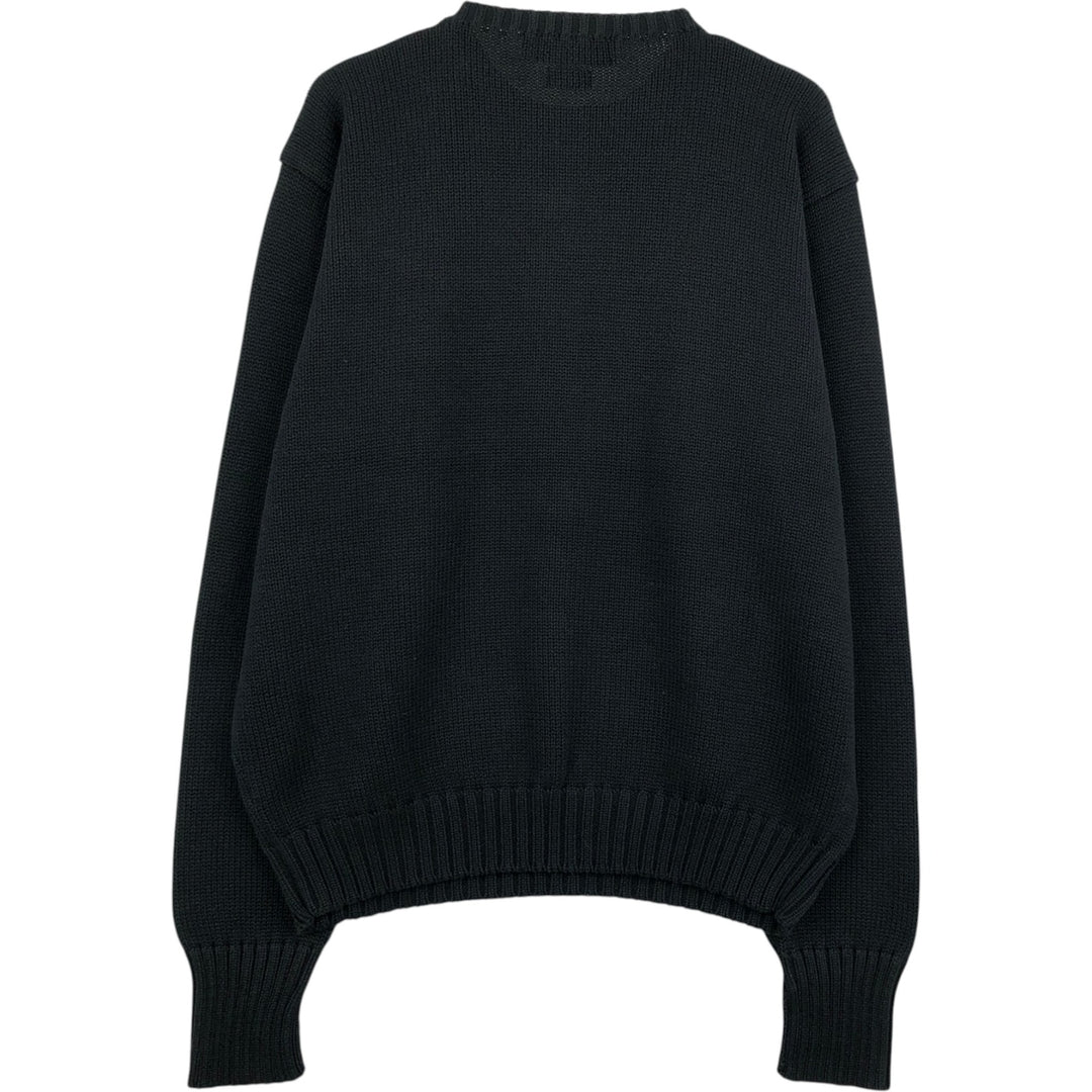 Ralph Lauren POLO by Ralph Lauren Cotton Knit Sweater Men's L size cotton black type Vintage Second Hand