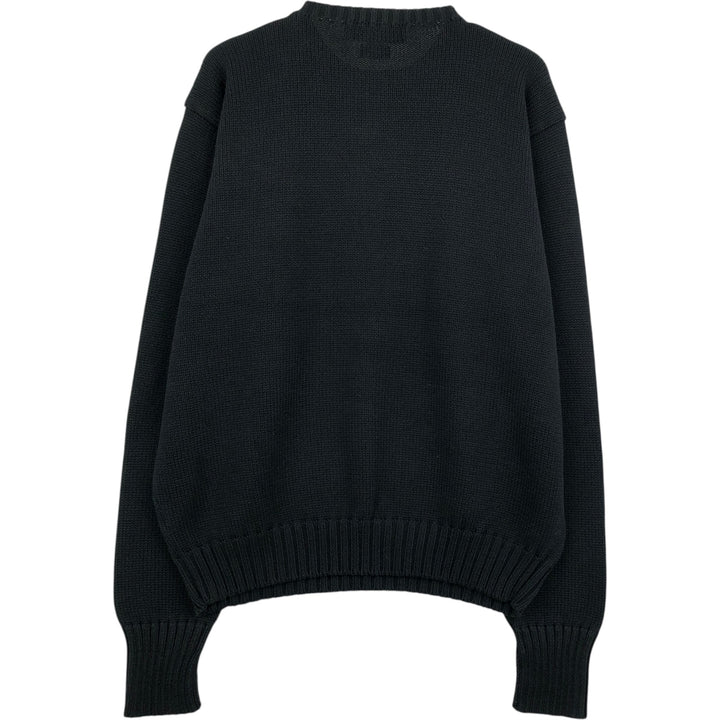 Ralph Lauren POLO by Ralph Lauren Cotton Knit Sweater Men's L size cotton black type Vintage Second Hand