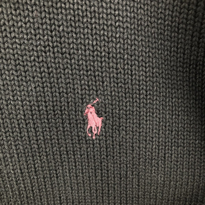 Ralph Lauren POLO by Ralph Lauren Cotton Knit Sweater Men's L size cotton black type Vintage Second Hand