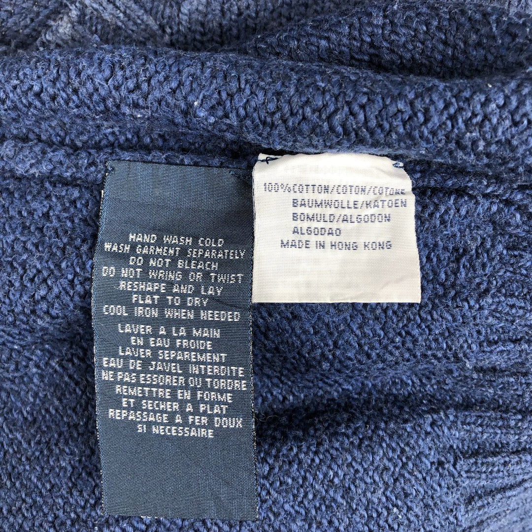 Ralph Lauren POLO by Ralph Lauren V-neck cotton knit sweater, men's XL size cotton blue type Vintage Second Hand