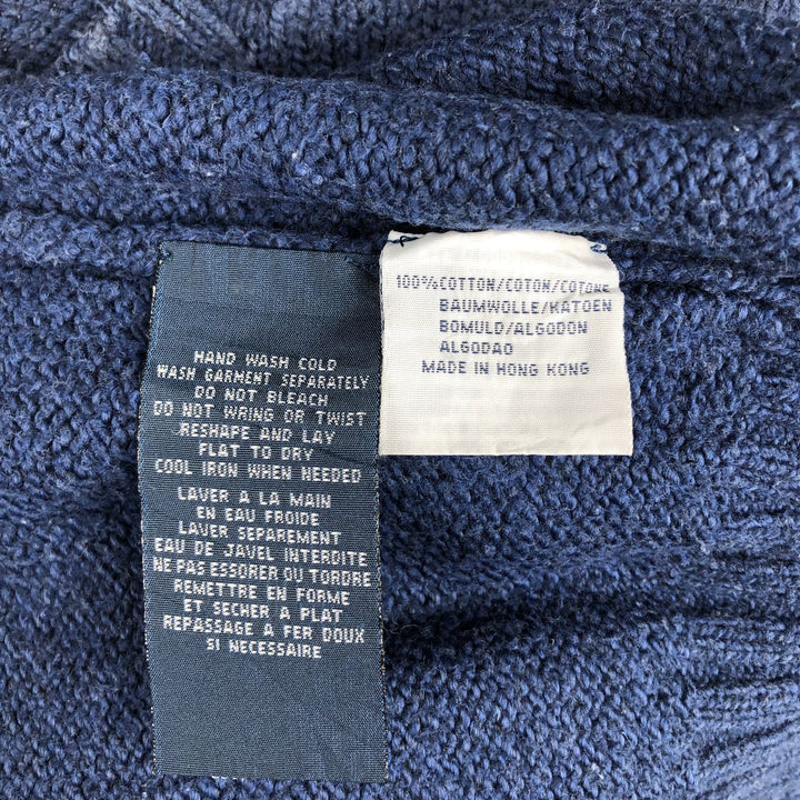 Ralph Lauren POLO by Ralph Lauren V-neck cotton knit sweater, men's XL size cotton blue type Vintage Second Hand
