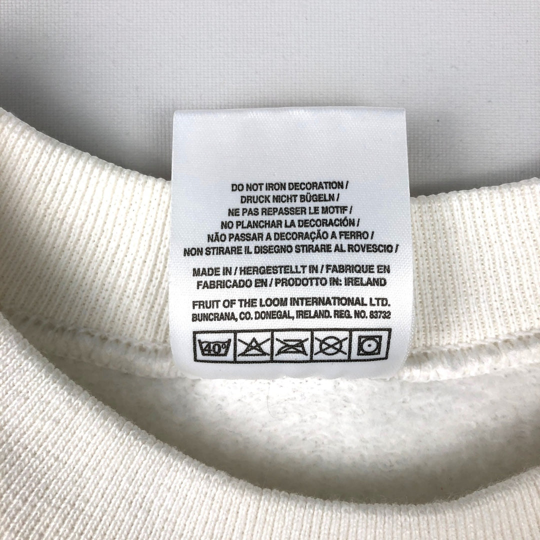 90'S Screen Stars BARCLAYS Advertising Sweatshirt, Men's, Size L, Vintage cotton white type Vintage Second Hand